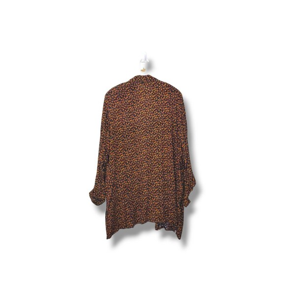 Vintage Collections Internationale Floral Print Open Front Layer Blouse Sz 2X - Picture 13 of 14